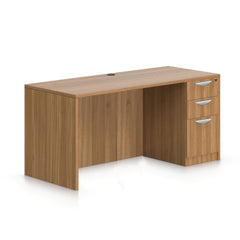 66"x24" Credenza shell with B/B/F pedestal