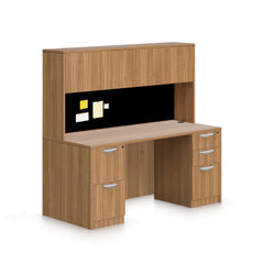 71"x36" Rectangular Desk with B/B/F, F/F Pedestals and Hutch