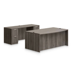 71"x36" Rectangular Desk w/B/B/F Pedestal, Credenza w/B/B/F & F/F Pedestals