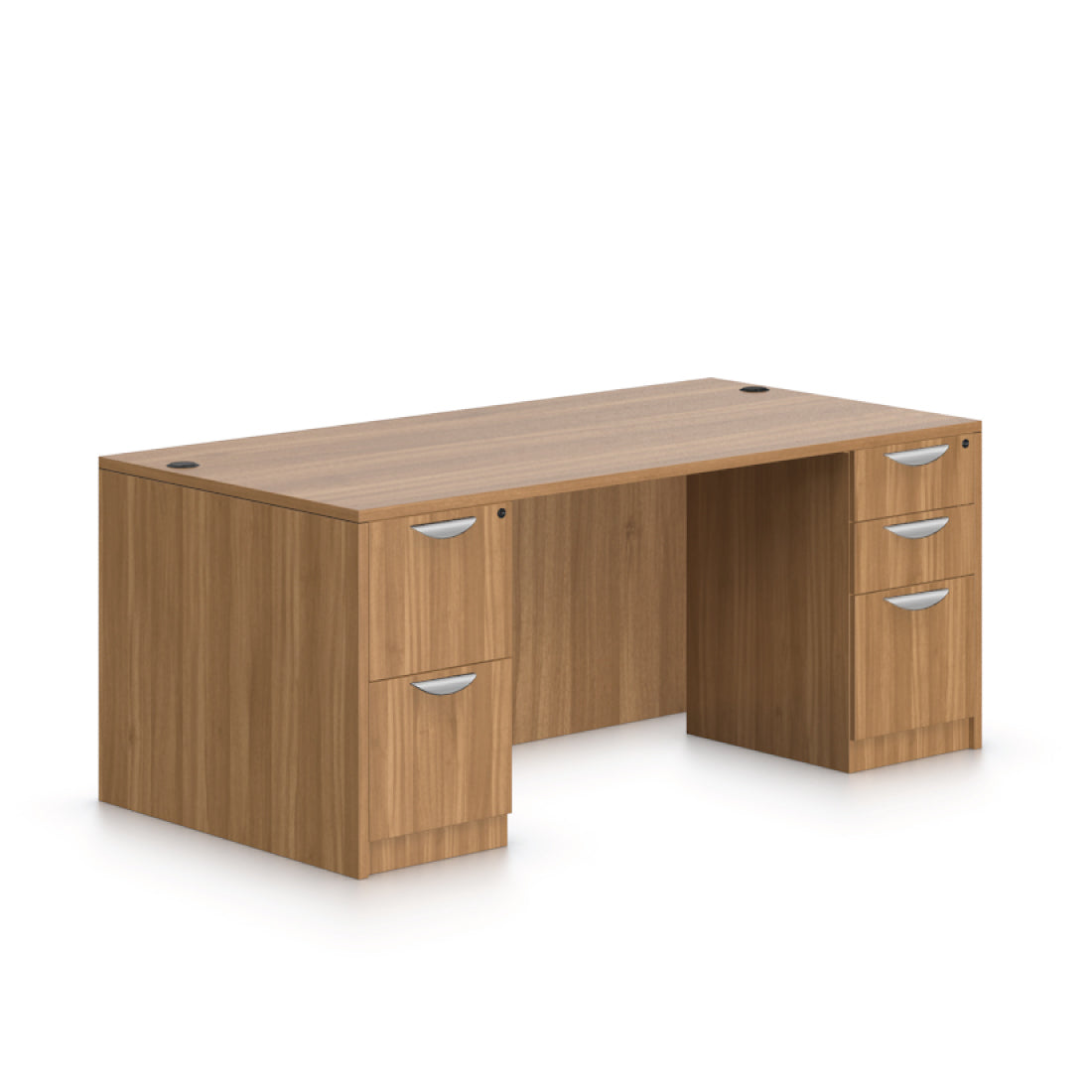 71"x36" Rectangular Desk with B/B/F pedestal and F/F pedestal