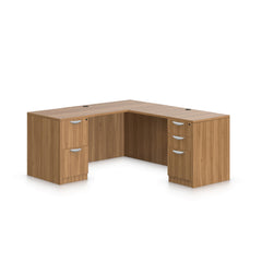 L66C - 5.5' x 5.5' L-Shape Workstation (Credenza Shell with B/B/F, FF Pedestals)