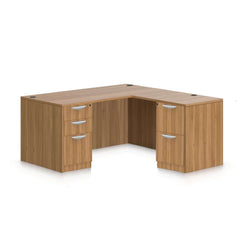 L66C - 5.5' x 5.5' L-Shape Workstation (Rectangular Desk with B/B/F, F/F Pedestals)