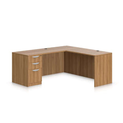 L71C - 6' x 5.5' L-Shape Workstation (Credenza Shell with B/B/F Pedestal)
