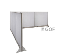 GOF 108"D x 126"W x 48”/60”/72”H, L-Shaped Freestanding Fabric Partition Package