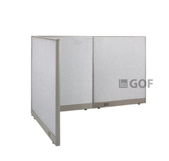 GOF 48"D x 72"W x 48”/60”/72”H, L-Shaped Freestanding Fabric Partition Package