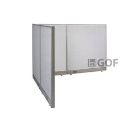 GOF 60"D x 78"W x 48”/60”/72”H, L-Shaped Freestanding Fabric Partition Package