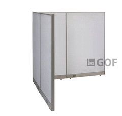 GOF 60"D x 78"W x 48”/60”/72”H, L-Shaped Freestanding Fabric Partition Package