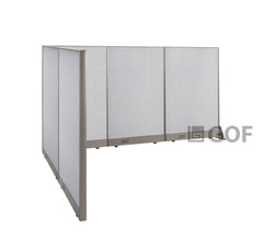GOF 72"D x 90"W x 48”/60”/72”H, L-Shaped Freestanding Fabric Partition Package