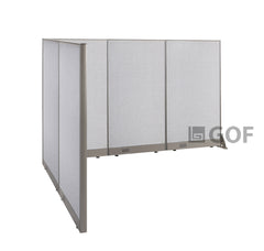 GOF 72"D x 90"W x 48”/60”/72”H, L-Shaped Freestanding Fabric Partition Package