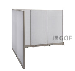 GOF 72"D x 90"W x 48”/60”/72”H, L-Shaped Freestanding Fabric Partition Package