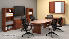6ft, 8ft, 10ft Racetrack Conference Table and Chair (G11514B) Set