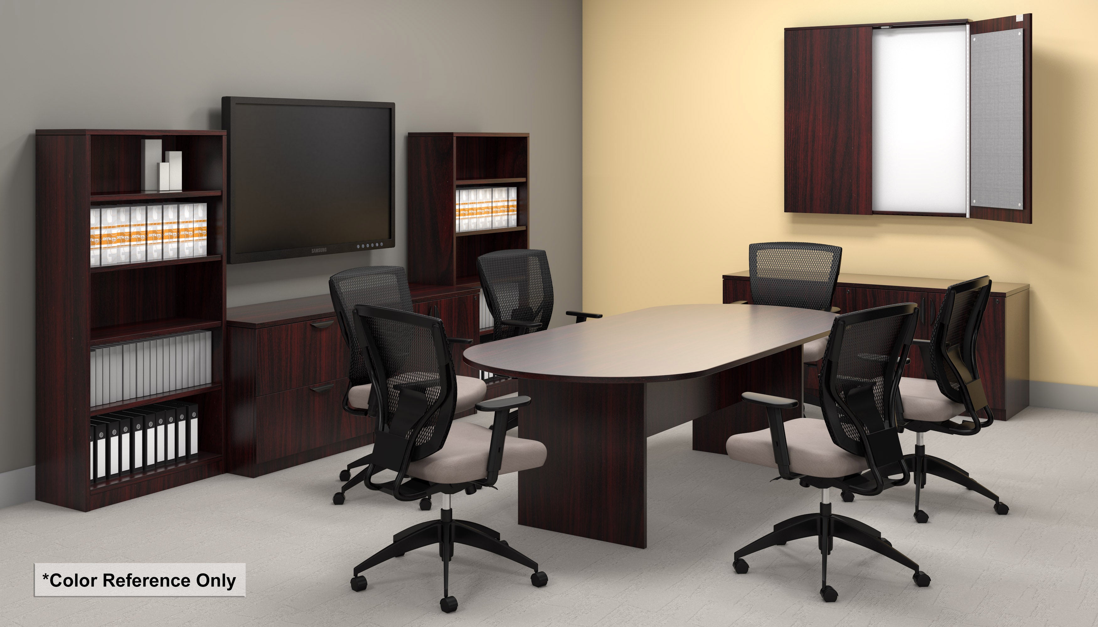 6ft, 8ft, 10ft Racetrack Conference Table and Chair (G11612B) Set