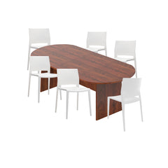 6ft, 8ft, 10ft Racetrack Conference Table and Chair (6751) Set
