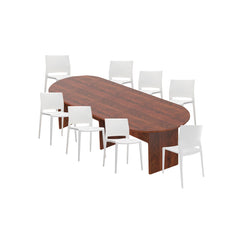 6ft, 8ft, 10ft Racetrack Conference Table and Chair (6751) Set