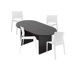 6ft, 8ft, 10ft Racetrack Conference Table and Chair (6751) Set