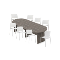 6ft, 8ft, 10ft Racetrack Conference Table and Chair (6751) Set