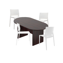 6ft, 8ft, 10ft Racetrack Conference Table and Chair (6751) Set