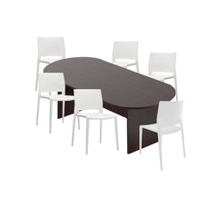 6ft, 8ft, 10ft Racetrack Conference Table and Chair (6751) Set