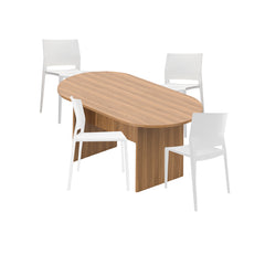 6ft, 8ft, 10ft Racetrack Conference Table and Chair (6751) Set