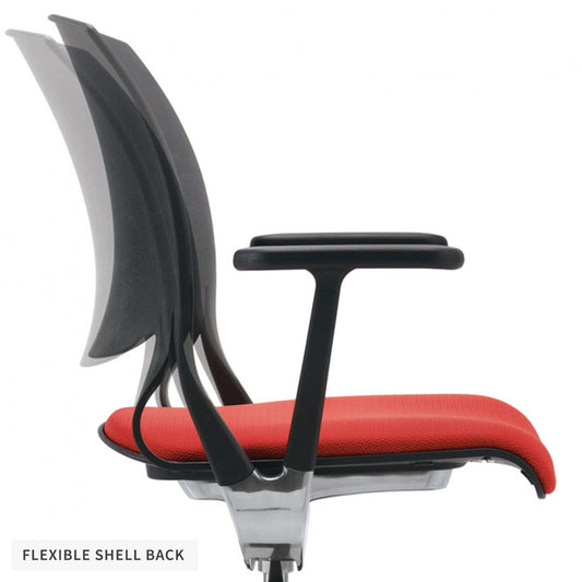 Customized Novello Upholstered Seat & Polypropylene Back Chair