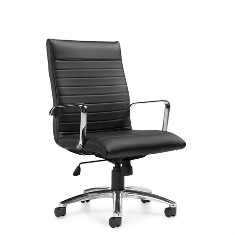 Mid Back Luxhide Tilter Management Chair