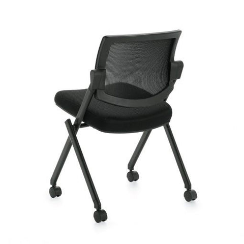 Armless Mesh Back Flip Seat Nesting Chair