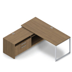 L72D - 6'x6' L-Shape Workstation (Freestanding Desk and  Credenza-L)