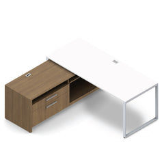 L72D - 6'x6' L-Shape Workstation(Freestanding Desk and Credenza-L)