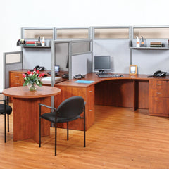 GOF 84"W x 48”/60”/72”H, Straight Line Freestanding Partial Glass Partition Package