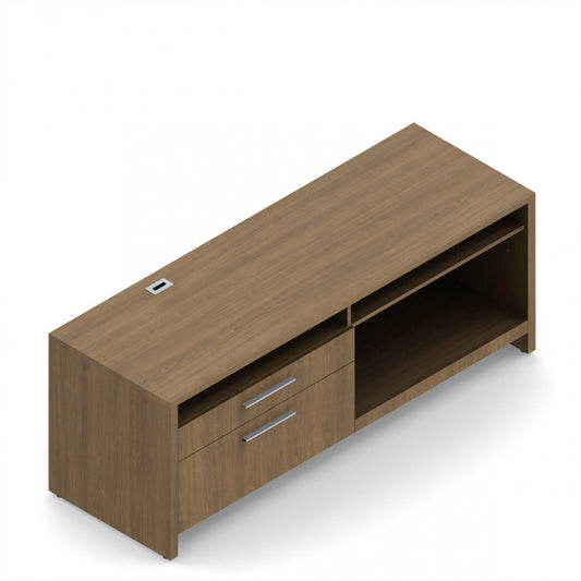 Princeton 27" High Credenza with Pulll-Out Equipment Tray-Left