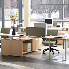 Princeton 27" High Credenza with Pulll-Out Equipment Tray-Left