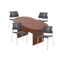 6ft, 8ft, 10ft Racetrack Conference Table and Chair (6508) Set