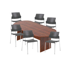 6ft, 8ft, 10ft Racetrack Conference Table and Chair (6508) Set