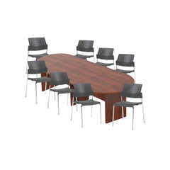 6ft, 8ft, 10ft Racetrack Conference Table and Chair (6508) Set