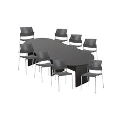 6ft, 8ft, 10ft Racetrack Conference Table and Chair (6508) Set