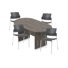6ft, 8ft, 10ft Racetrack Conference Table and Chair (6508) Set