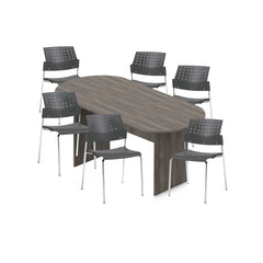 6ft, 8ft, 10ft Racetrack Conference Table and Chair (6508) Set