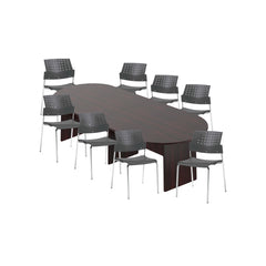 6ft, 8ft, 10ft Racetrack Conference Table and Chair (6508) Set