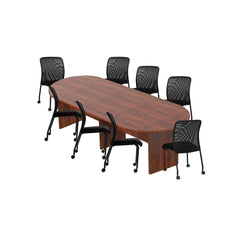 6ft, 8ft, 10ft Racetrack Conference Table and Chair (G11761B) Set