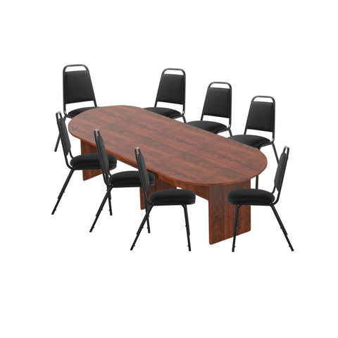 6ft, 8ft, 10ft Racetrack Conference Table and Chair (G11934) Set