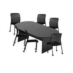 6ft, 8ft, 10ft Racetrack Conference Table and Chair (G11761B) Set