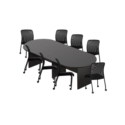 6ft, 8ft, 10ft Racetrack Conference Table and Chair (G11761B) Set