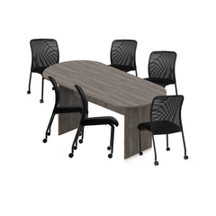 6ft, 8ft, 10ft Racetrack Conference Table and Chair (G11761B) Set