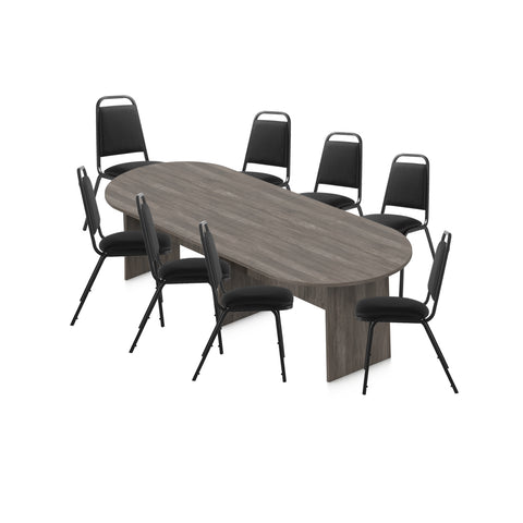 6ft, 8ft, 10ft Racetrack Conference Table and Chair (G11934) Set