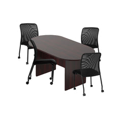 6ft, 8ft, 10ft Racetrack Conference Table and Chair (G11761B) Set