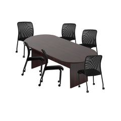 6ft, 8ft, 10ft Racetrack Conference Table and Chair (G11761B) Set