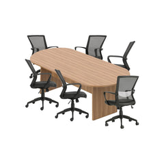 6ft, 8ft, 10ft Racetrack Conference Table and Chair (G10705B) Set