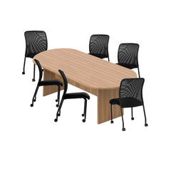 6ft, 8ft, 10ft Racetrack Conference Table and Chair (G11761B) Set