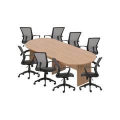 6ft, 8ft, 10ft Racetrack Conference Table and Chair (G10705B) Set