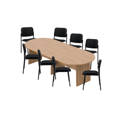 6ft, 8ft, 10ft Racetrack Conference Table and Chair (G2748) Set